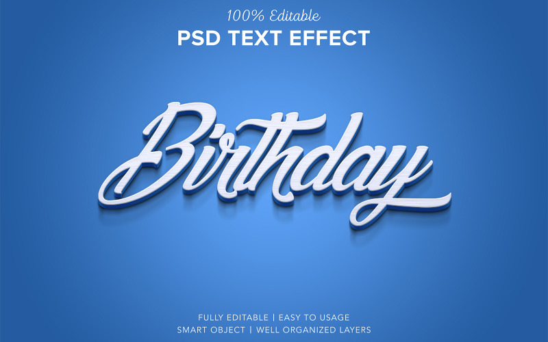Birthday Text Effect Style Mockup Product Mockup