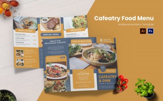 Cafeatry Food Menu Print Template