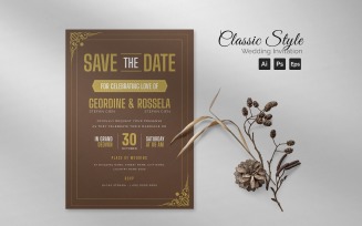 Classic Style Wedding Invitation