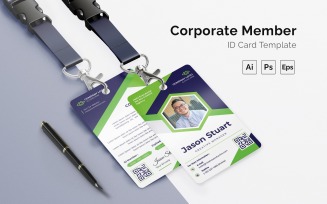 Corporate Member Id Card Print Template