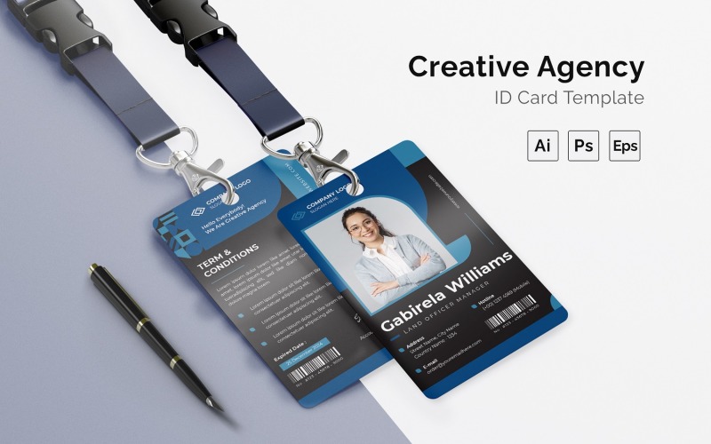Creative Agency Id Card Print Template Corporate Identity