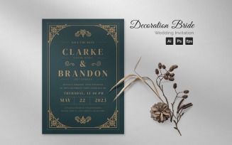 Decoration Bride Wedding Invitation