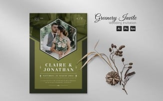 Greenery Invite Wedding Invitation