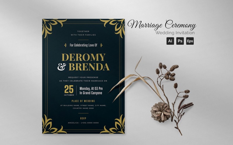 Marriage Ceremony Wedding Invitation Corporate Identity