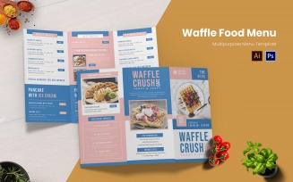 Waffle Crush Food Menu Print Template