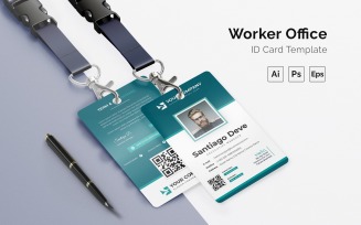 Worker Office Id Card Print Template