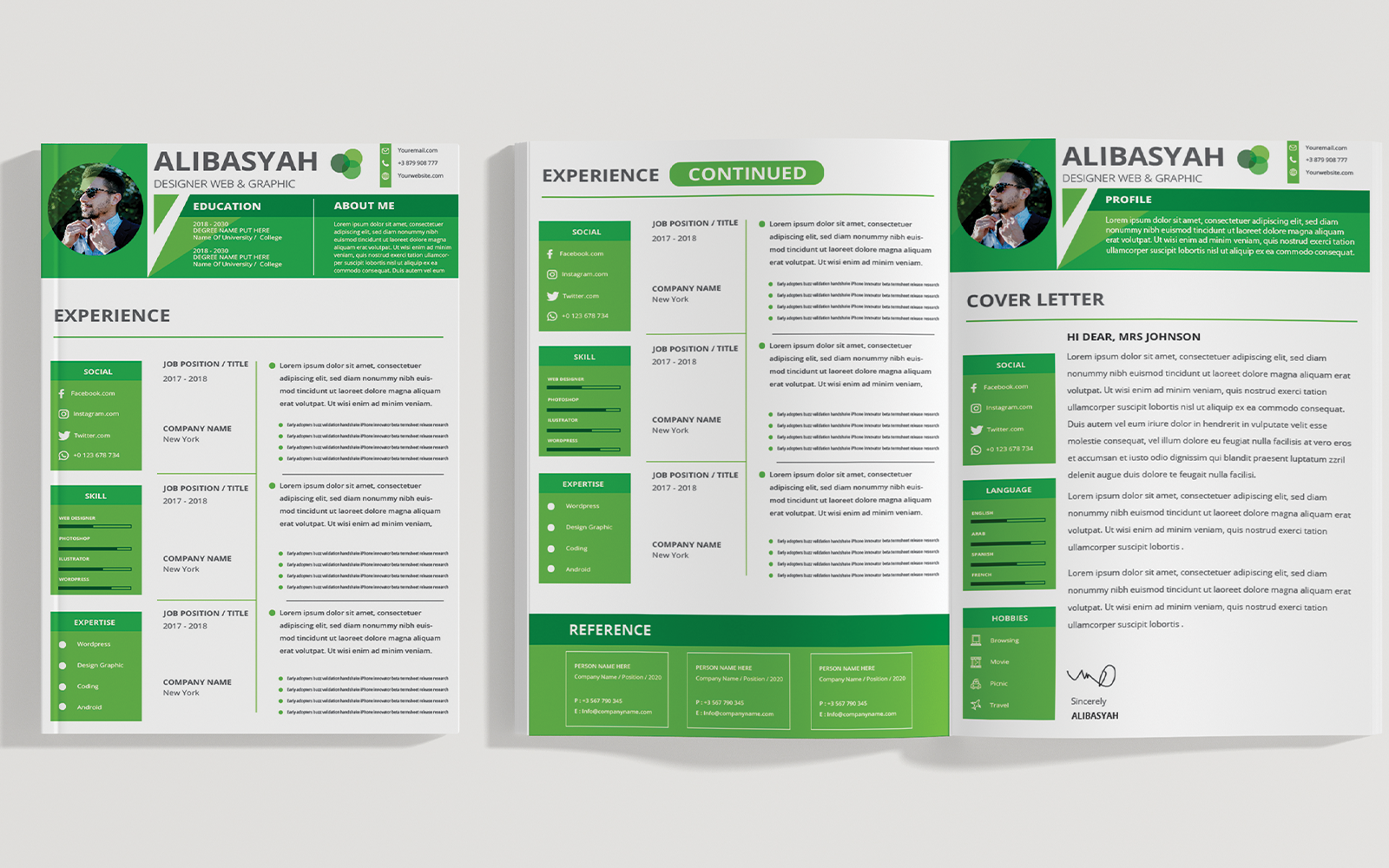 Template #188207 A4 Resume Webdesign Template - Logo template Preview