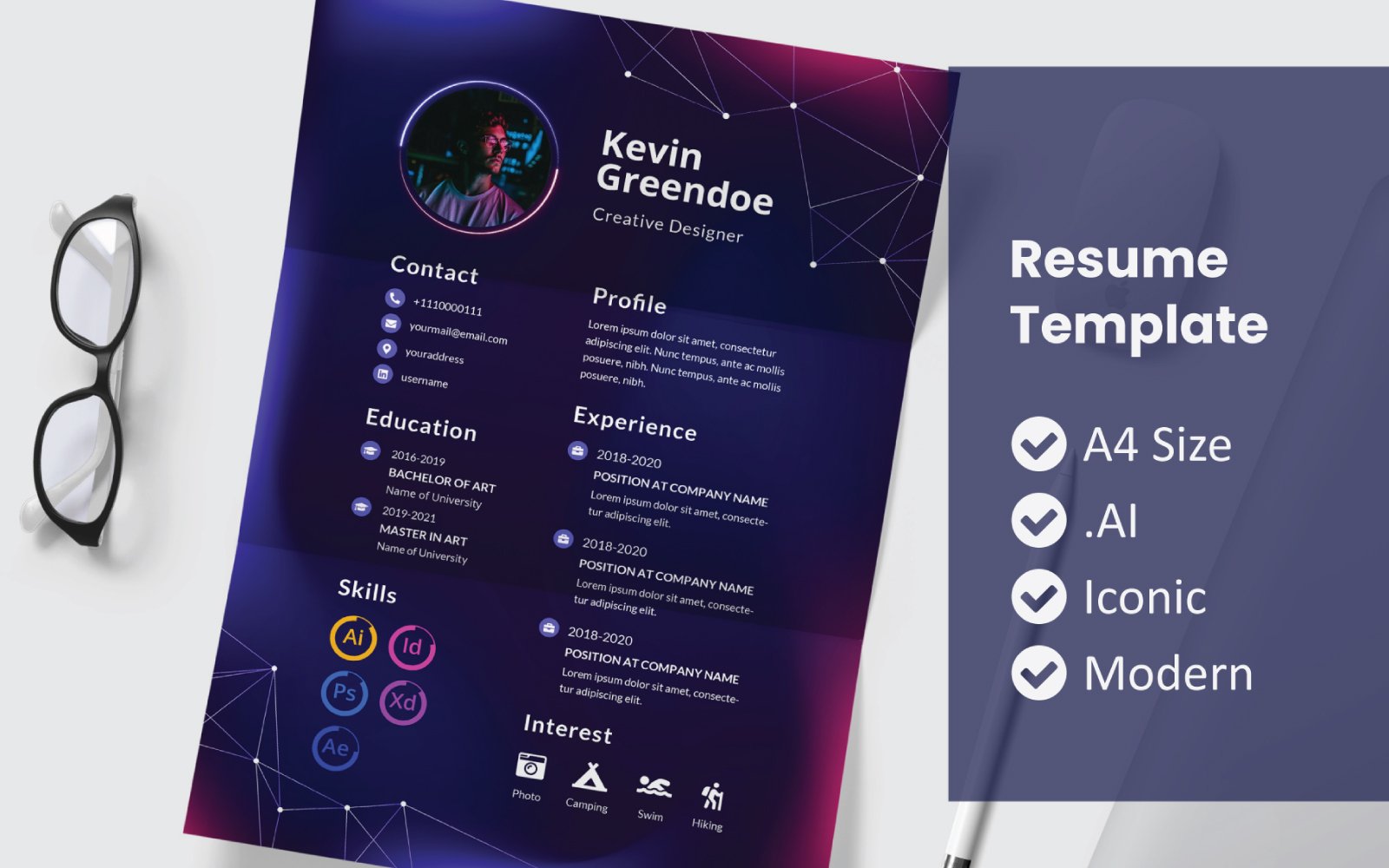 Kit Graphique #188211 Resume Template Divers Modles Web - Logo template Preview