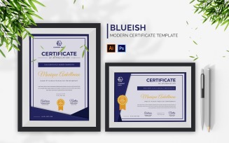 Blueish Certificate Template