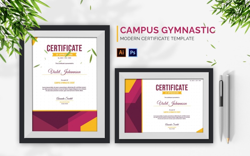 Campus Gymnastic Event Certificate Certificate Template