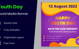 International Youth Day Social Poster Design 2022