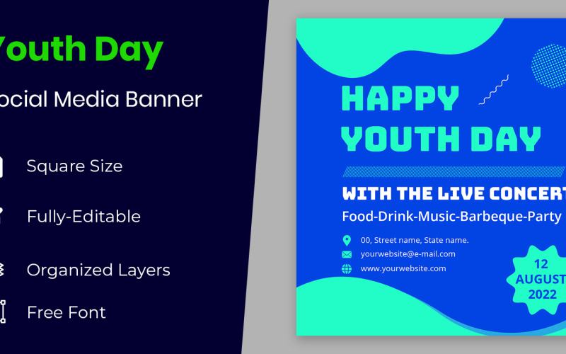 National Youth Day Social Poster Drawing Social Media