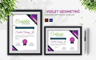 Violet Geometric Certificate