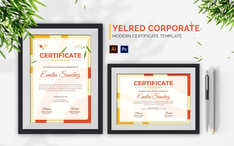 Yelred Corporate Certificate Certificate Template