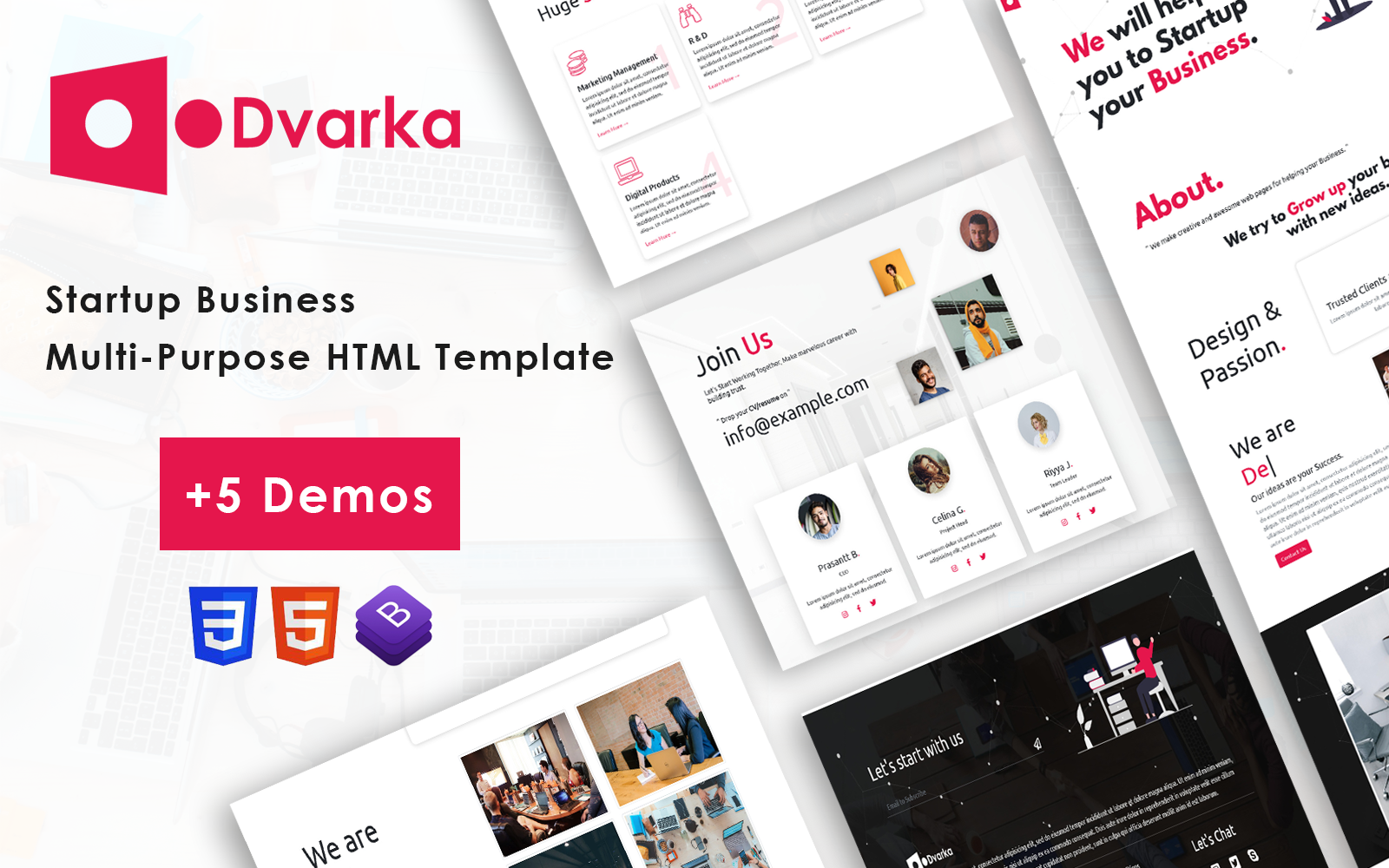 Dvarka - Startup Business One Page Bootstrap 5 Templates