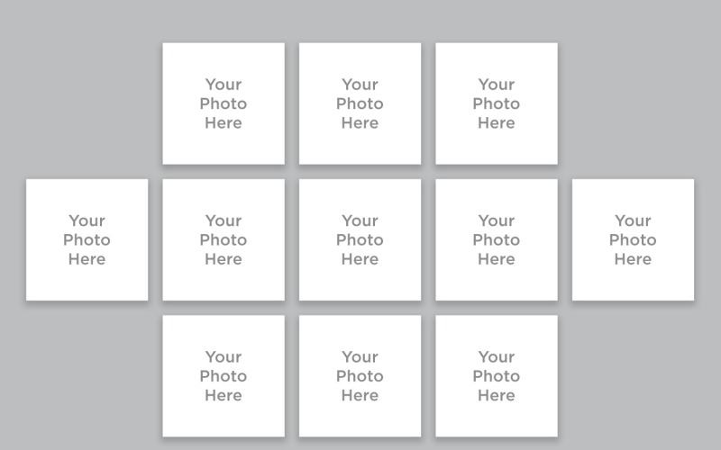 Eleven Photo Collage Template Mockup Product Mockup
