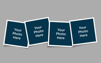 Four Photo Collage Template Mockup
