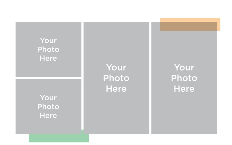 Four Photo Frame Collage Template Mockup Product Mockup