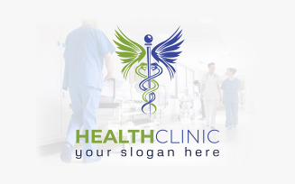 Health Clinic Logo Design Template
