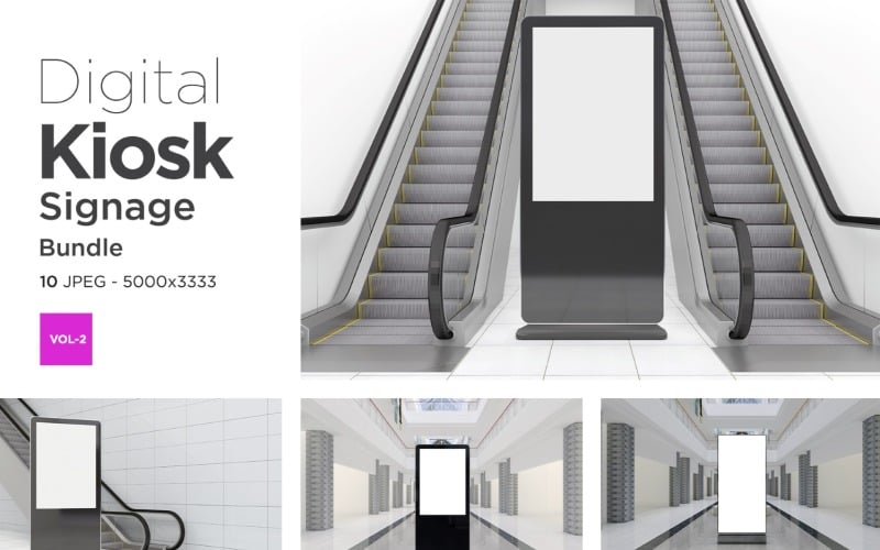 Kiosk Digital Sign Mockup Vol 2 Product Mockup