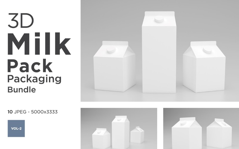 Milk Pack Packaging Mockup Vol 2 Product Mockup