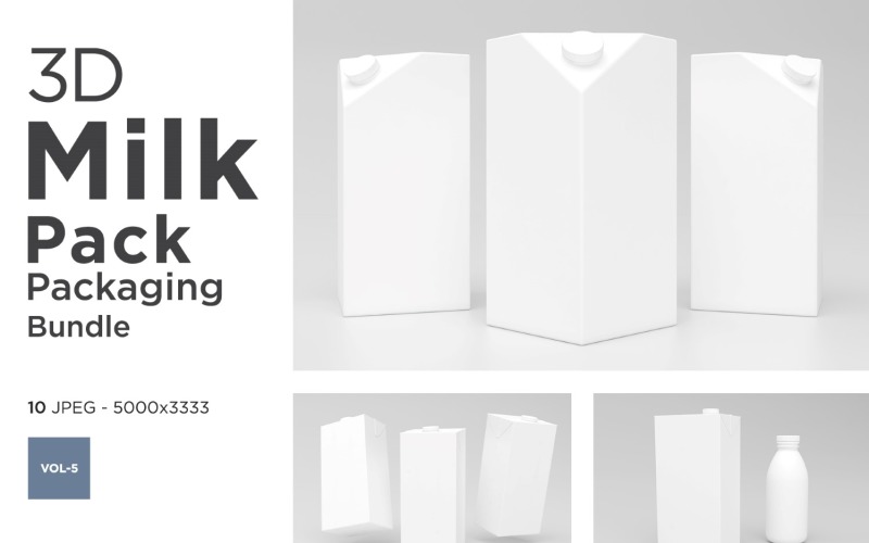 Milk Pack Packaging Mockup Vol 5 Product Mockup