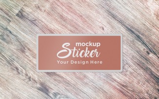 Square Sticker Mockup Template