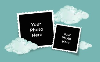 Two Photo Collage Template Mockup