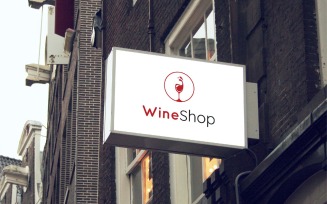 Wine Shop Logo Design Template