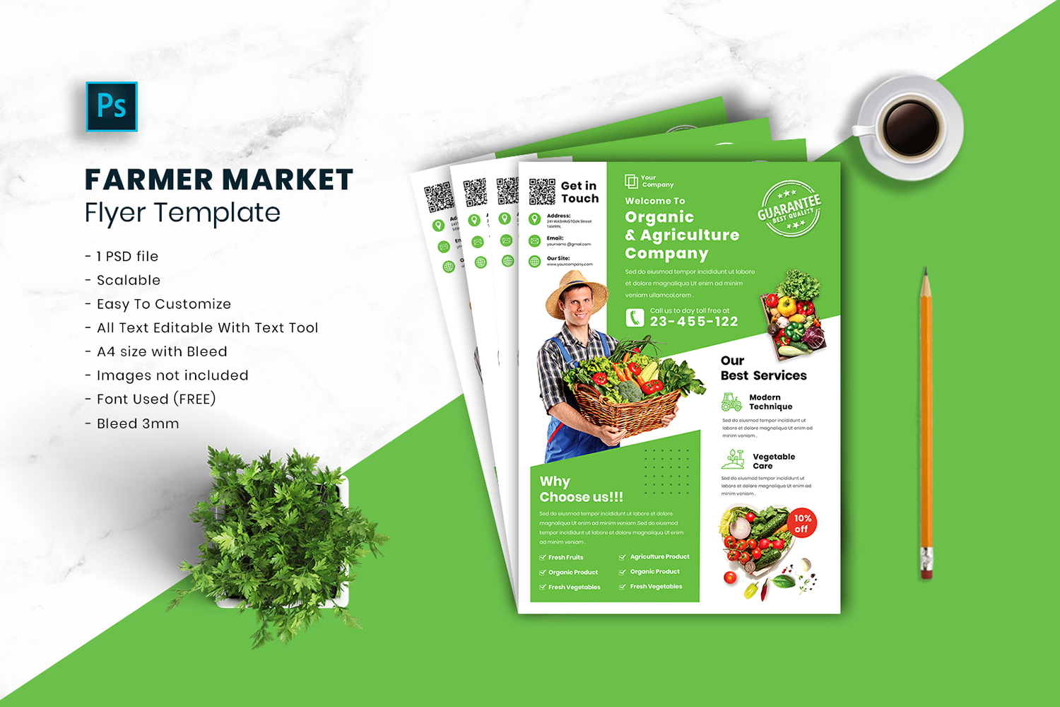 Template #188524 Health Vegetables Webdesign Template - Logo template Preview