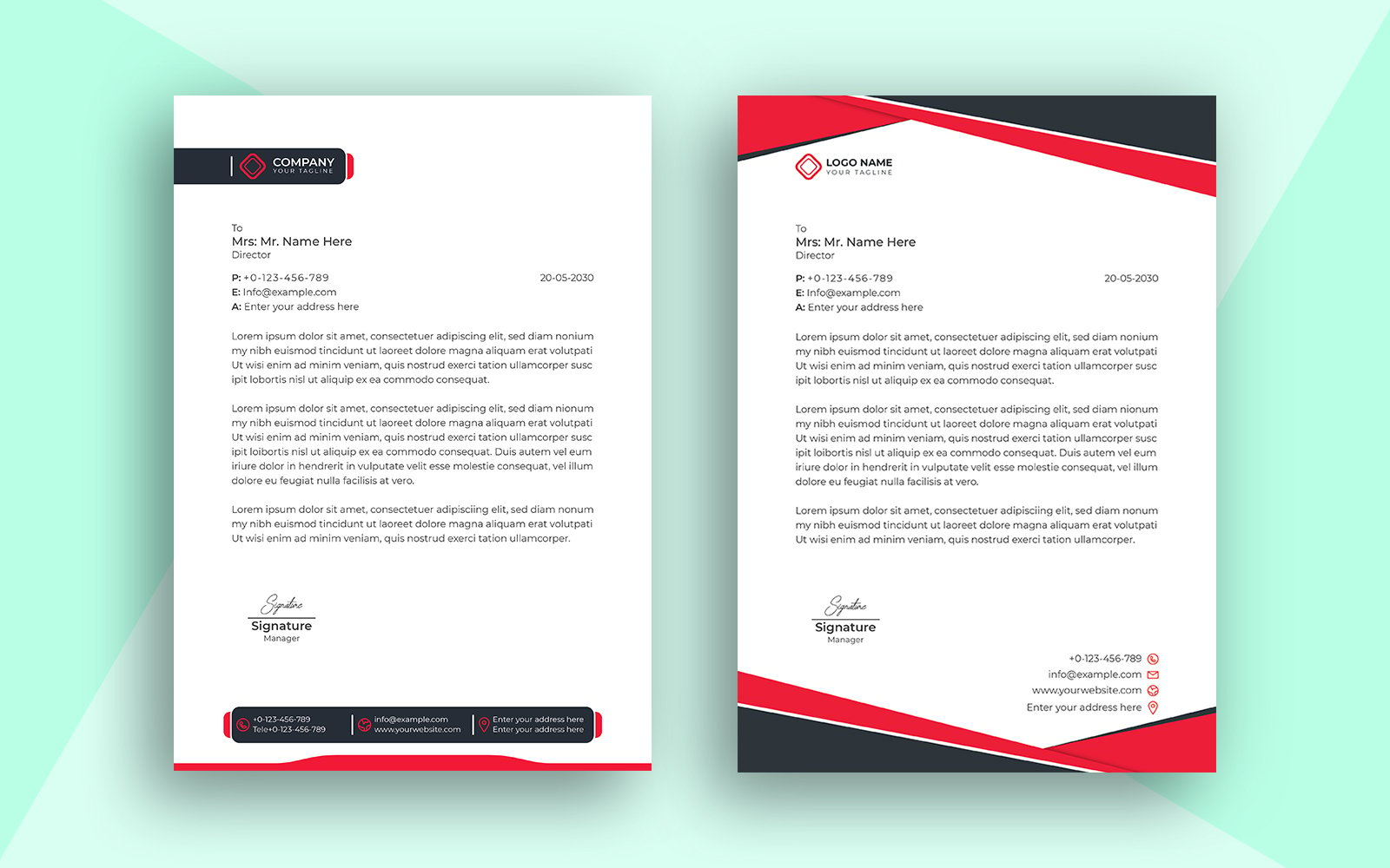 Kit Graphique #188558 Presentation Letterhead Divers Modles Web - Logo template Preview