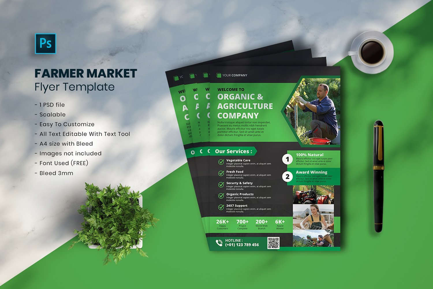 Template #188571 Health Vegetables Webdesign Template - Logo template Preview