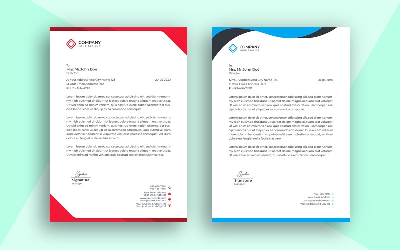 Professional Business Modern Letterhead Simple Design Template Vector Template Corporate Identity
