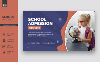 School Education Web Banner Corporate Identity Template