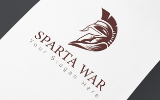 Sparta War Logo Design Template