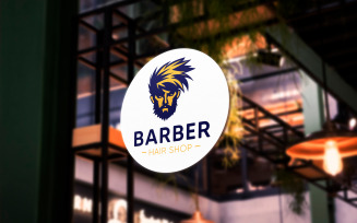 Barber Hair Shop Logo Design