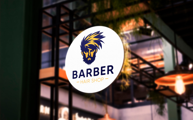Barber Hair Shop Logo Design Logo Template