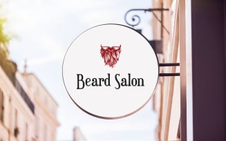 Beard Salon Logo Design Template