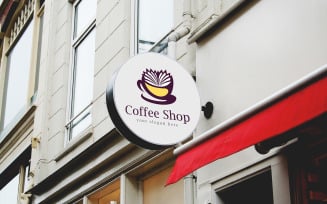 Cafe Coffee Shop Logo Design Template