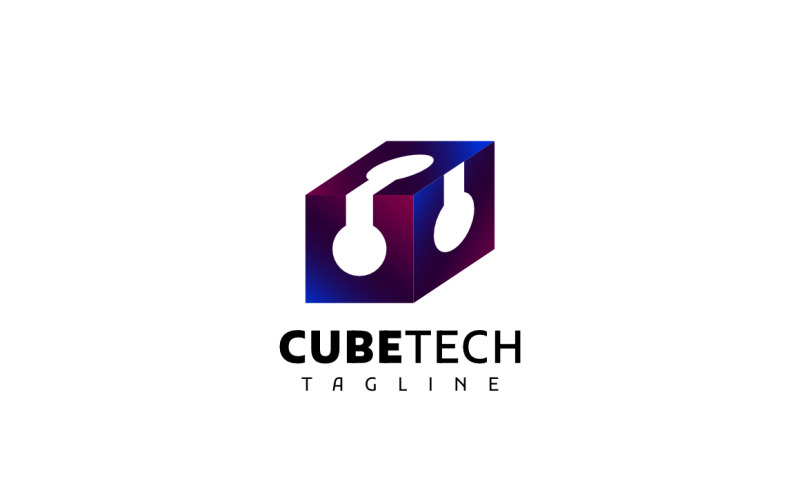 Cube Tech Logo Design Concept Logo Template
