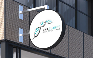DNA Planet Logo Design Template