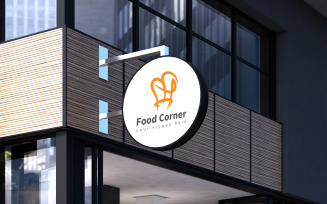 Food Corner Logo Design Template