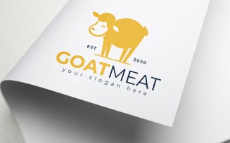 Goat Meat Logo Design Template