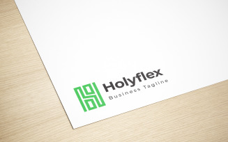 H Letter Holyflex Logo Design Template