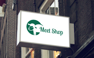 Meet Shop Logo Design Template