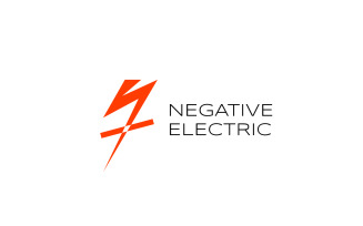 Negative Electric Logo Design Concept
