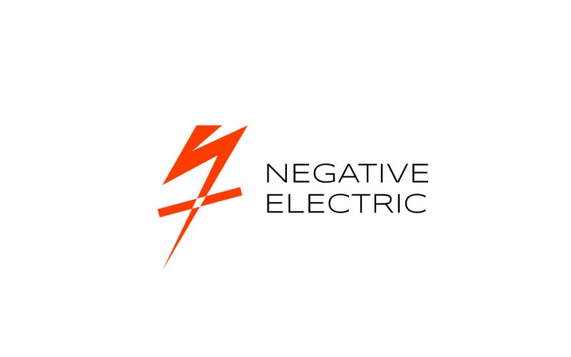 Negative Electric Logo Design Concept Logo Template