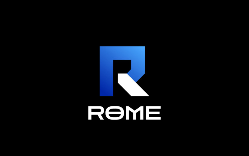 R Technology - Gradient Logo Logo Template