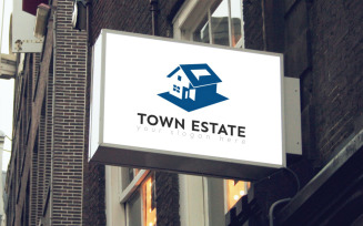 Town Estate Logo Design Template