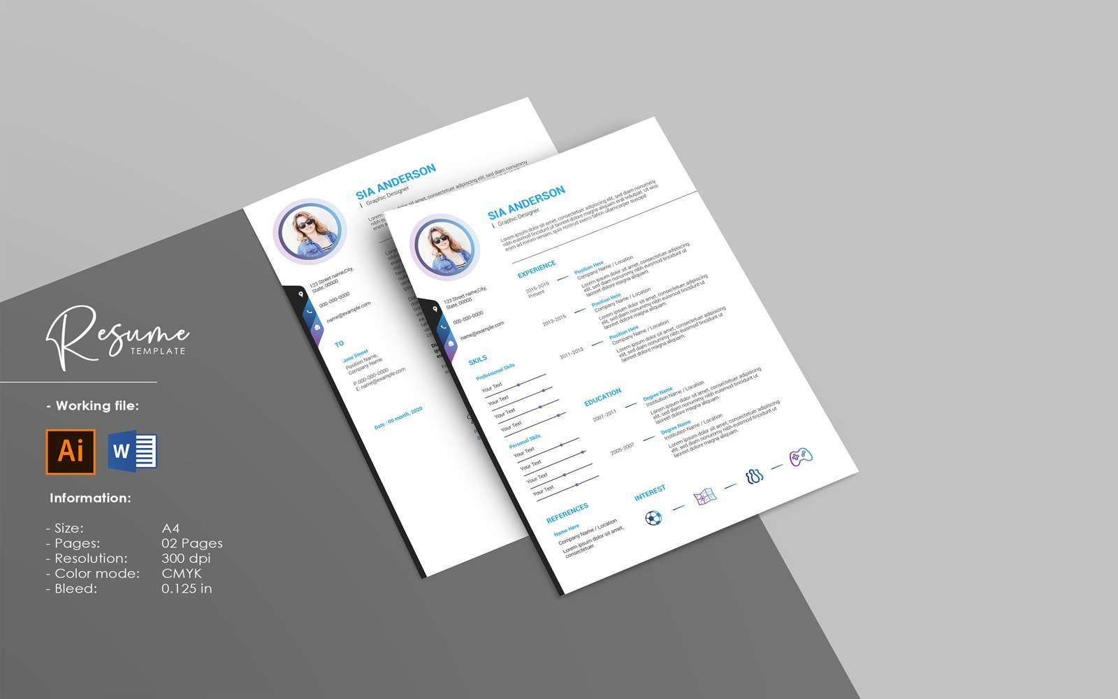 Kit Graphique #188728 Resume Cv Divers Modles Web - Logo template Preview